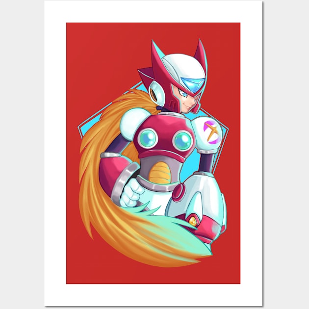 Zero Megaman X Wall Art by Techagau